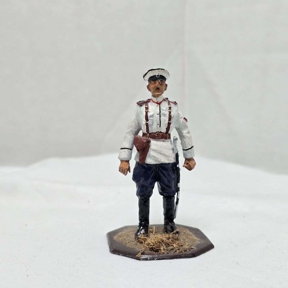 Vintage USSR Metal Tin Soldier Russian Civil War 1918 Officer White # 101 Red Ar